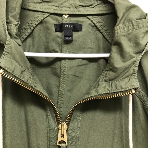 J Crew 100% Cotton Olive Green Jacket in Large - Picture 2 of 14